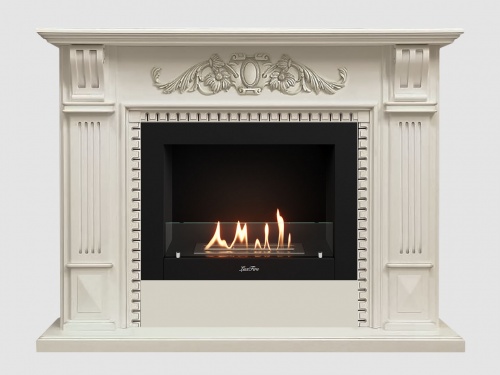 Каминный портал МДФ "Белфаст Люкс 1350" с биокамином Lux Fire "Фаер Бокс 2-25.5" (белый) Каминный портал МДФ "Белфаст Люкс 1350" с биокамином Lux Fire "Фаер Бокс 2-25.5" (белый)