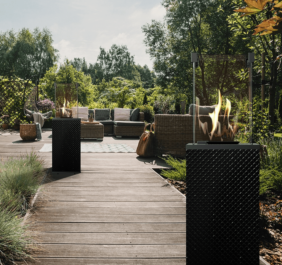 Газовый нагреватель Kratki PATIO/M/G31/37Mbar/CZ, черное стекло, с ручным управлением