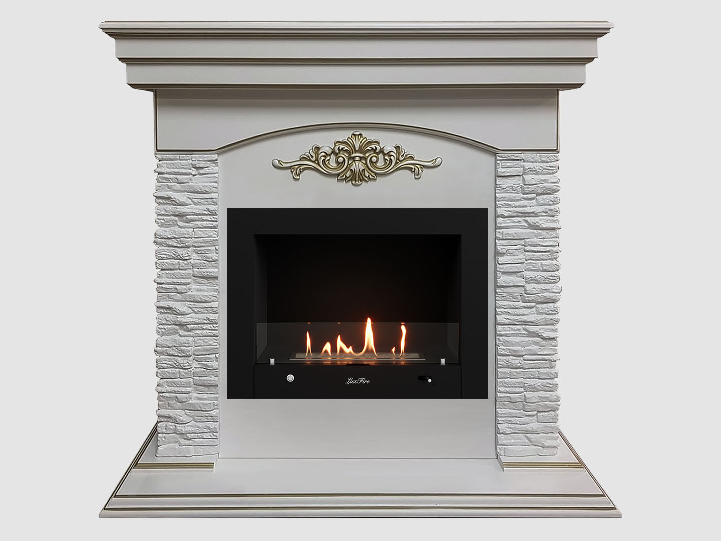 Каминный портал МДФ "Лондон 1060" с биокамином Lux Fire "Фаер Бокс 4-25.5" (белый) Каминный портал МДФ "Лондон 1060" с биокамином Lux Fire "Фаер Бокс 4-25.5" (белый) по цене 109 500 руб.