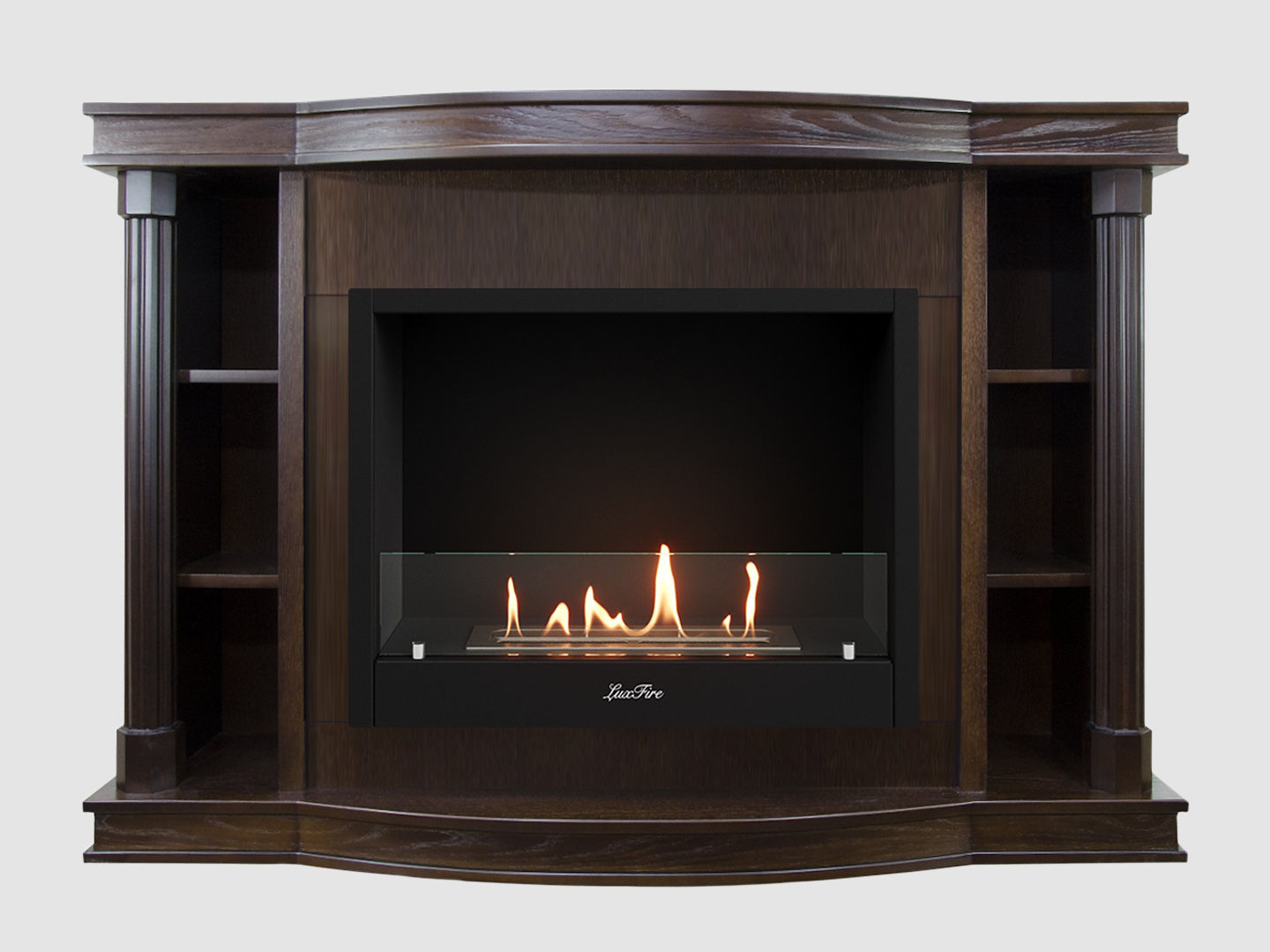 Каминный портал МДФ "Андерсен 1400" с биокамином Lux Fire "Фаер Бокс 1 - 33" (темный орех) Каминный портал МДФ "Андерсен 1400" с биокамином Lux Fire "Фаер Бокс 1 - 33" (темный орех) по цене 81 700 руб.