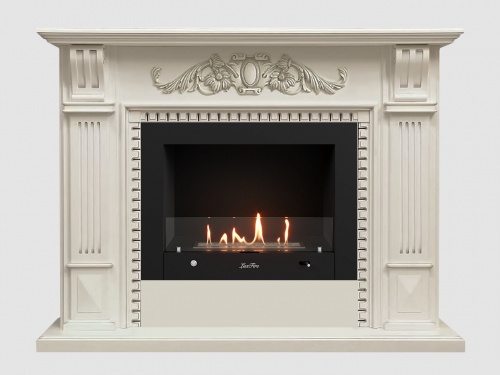 Каминный портал МДФ "Белфаст Люкс 1350" с биокамином Lux Fire "Фаер Бокс 4-25.5" (белый) Каминный портал МДФ "Белфаст Люкс 1350" с биокамином Lux Fire "Фаер Бокс 4-25.5" (белый)