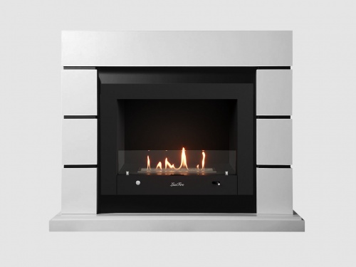 Каминный портал МДФ "Аляска 1350" с биокамином Lux Fire "Фаер Бокс 4-33" (белый) Каминный портал МДФ "Аляска 1350" с биокамином Lux Fire "Фаер Бокс 4-33" (белый)