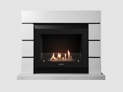 Каминный портал МДФ "Аляска 1350" с биокамином Lux Fire "Фаер Бокс 2-33" (белый) Каминный портал МДФ "Аляска 1350" с биокамином Lux Fire "Фаер Бокс 2-33" (белый)