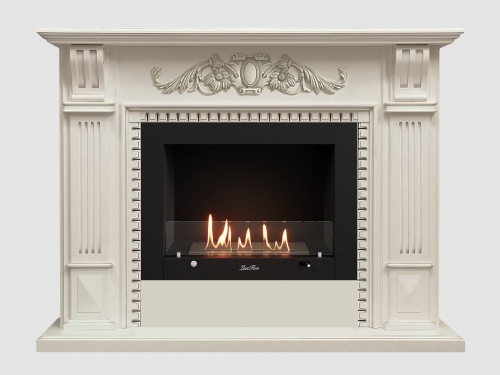 Каминный портал МДФ "Белфаст Люкс 1550" с биокамином Lux Fire "Фаер Бокс 3-30" (белый) Каминный портал МДФ "Белфаст Люкс 1550" с биокамином Lux Fire "Фаер Бокс 3-30" (белый)