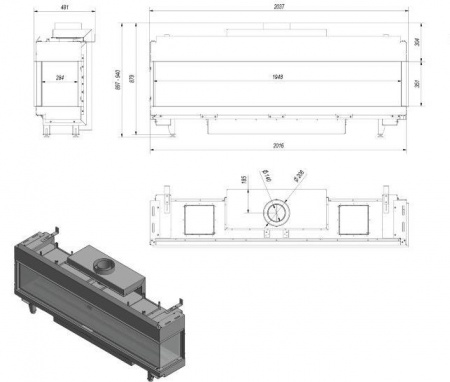 Газовая топка Kratki LEO/P/200/LPG (баллонный газ) Газовая топка Kratki LEO/P/200/LPG (баллонный газ)