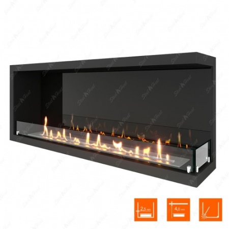 Биокамин угловой SteelHeat Leader 1200 правый стекло + стемалит по цене 57 137 руб.