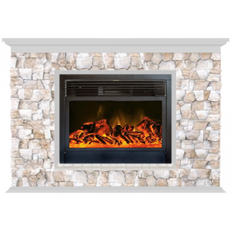 Пафос Арбат 28 (беленый дуб)+Newflame Пафос Арбат 28 (беленый дуб)+Newflame